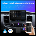 Car AI BOX 2-In-1 Wireless Android Auto Carplay Adapter Smart Car AI Box Car Wired CarPlay to Wireless CarPlay Black 1 PCS. 