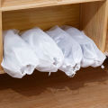 10Pcs/Set Shoe Dust Covers Non-Woven Dustproof Drawstring Clear Storage Bag Travel Pouch Shoe Bags Drying shoes Protect shoes. 