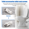 NAMUNY Toilet Seat Screws and Toilet Lid Screws Stainless Steel Top Fixing Hinges Screws, for Toilet Seat Replacement Parts. 