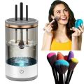 Automatic Spinning Makeup Brush Cleaner Fit  For All Size Makeup Brush-Black. 