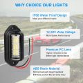 fasdaga 4Pcs 12V LED Number License Plate Light for Car Boats Motorcycle Automotive Aircraft RV Truck Trailer Exterior Lamps. 
