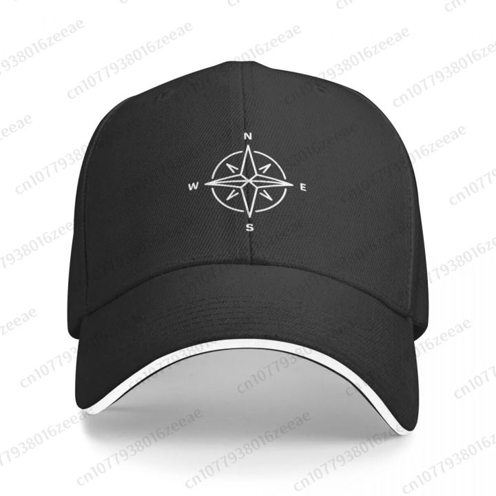Cap outdoor sports adjustment can cap sandwich compass north south east ...