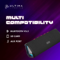 Ultima Rock 12W Bluetooth Speaker With 12Hrs Playtime | Powerful Bass | Rugged Built | TWS Feature | RGB Lights | IPX5 Water & Shock Resistant Speaker. 