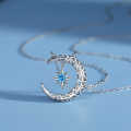 Aurora Premium Galaxy Moon Necklace  For women. 
