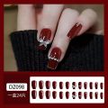 Best Press On Nails - Red / Maroon 24 Pieces Artificial Nail For Daily Wear (Attractive Reusable Fake Nails With Mini Manicure Set) By Savyata Stores. 