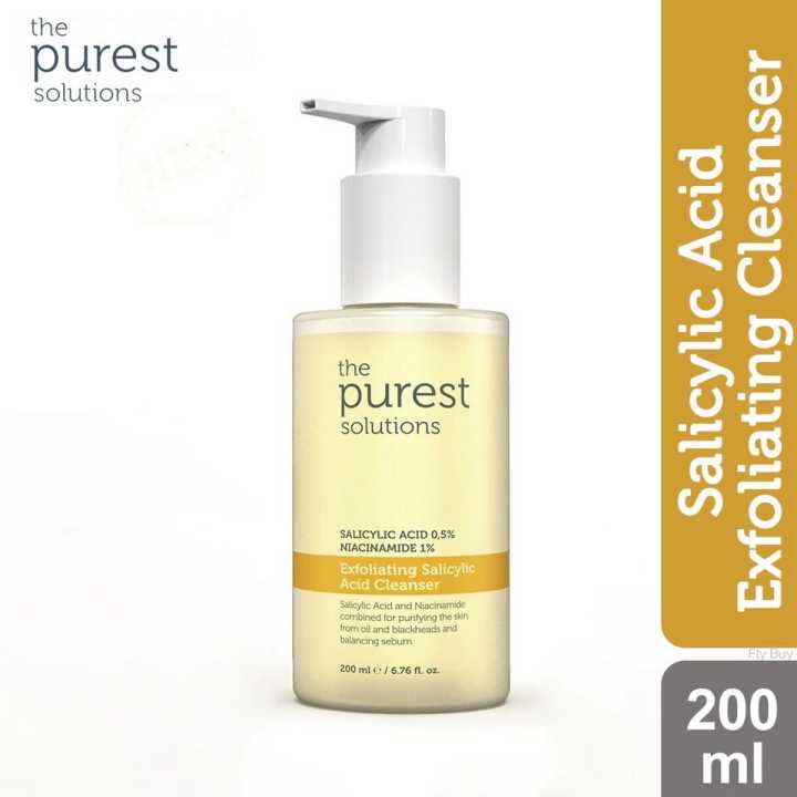 The Purest Solutions Exfoliating Salicylic Acid Facial Cleanser 0.5 % Salicylic Acid, 1% Niacinamide - 200ml
