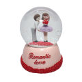 Red Romantic Love Couple Snow Globe. 