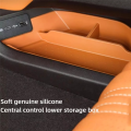 Center Console Storage Box Center Console Down Storage Box Car Interior Upgrade Parts Brown Yellow. 