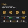 Sonicake Acoustic Guitar Multi Effects Pedal Preamp DI Box w/ Power Supply. 