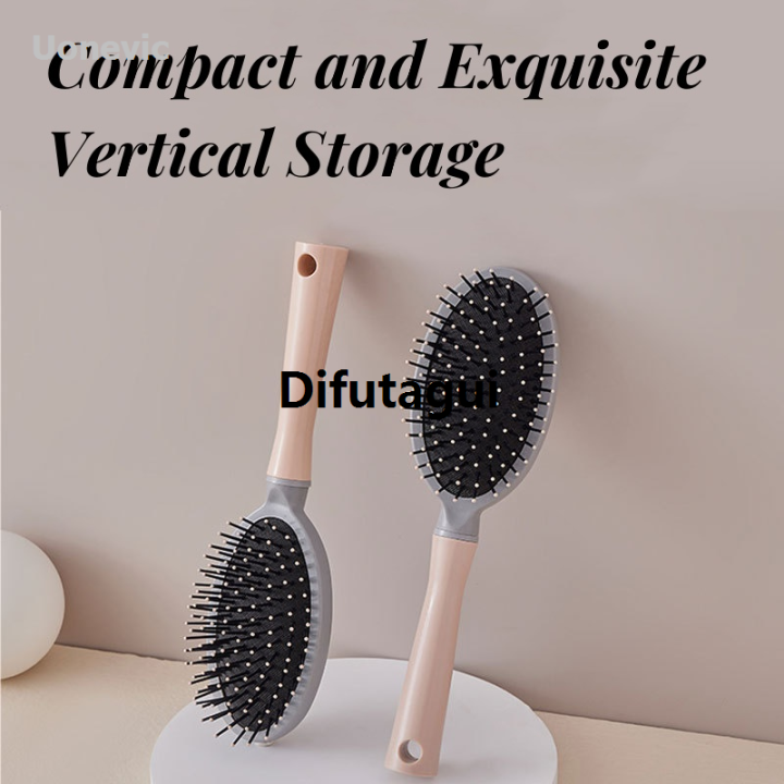 Difutagui%201Pc%20Long%20Hair%20Smooth%20Curling%20Comb%20Cartoon%20Cushion%20Comb%20Portable%20for%20Wet%20and%20Dry%20Hair,%20Anti-Static%20Portable%20Women's%20Home%20-%20Image%202