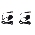 2X Professional Lavalier Lapel Tie Clip Condenser Microphone 4Pin Mic for Bodypack 4 Pin XLR. 