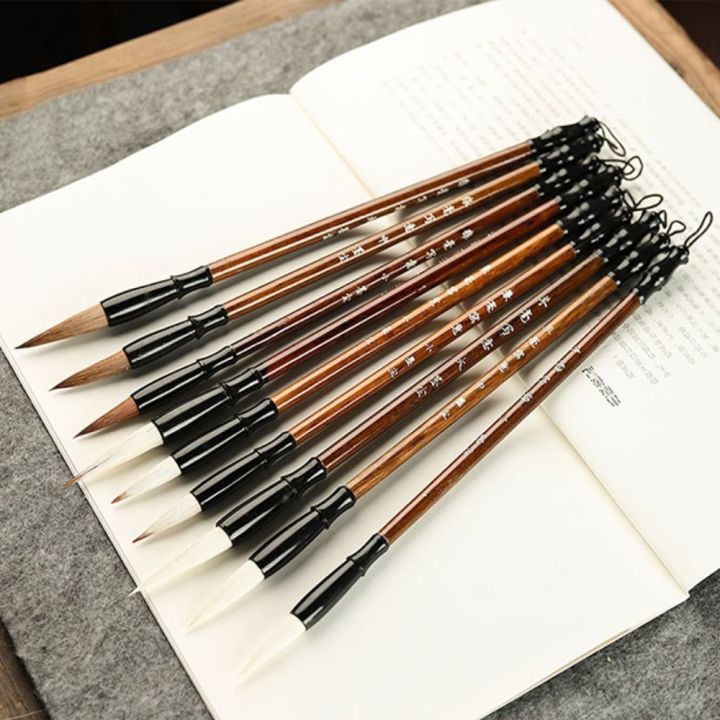 Traditional Chinese Calligraphy Brush Oil Watercolor Wolf Hair Scriptures Writing Brush High-end Oil Painting Art Paint Brush Art Supplies