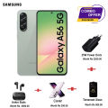 Samsung Galaxy A56 (8GB+256GB) +25W Power Dock + K20 Buds + Mobile Cover + Tempered Glass 5 in 1 Basic Combo. 