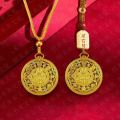 Fashion Brass Eight Treasures Compass Pendant Feng Shui Lucky Charm Protect Safety Brass Necklace exquisite Attracting Wealth Necklace Pendant for Women. 