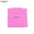 Clay polymer epoxy shaker embossing mold silicone decoration fudge mat texture castle brick lattice cake brick DIY flexible mold. 