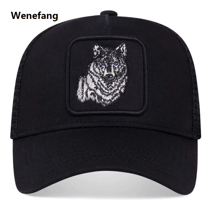 Wenefang%20Hip%20Hop%20Black%20wolf%20Embroidery%20Baseball%20Caps%20Summer%20Mesh%20Snapback%20Hats%20For%20Women%20Men%20casquette%20Trucker%20Cap%20-%20Image%202