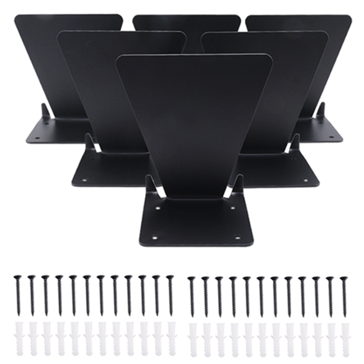 Invisible Floating Bookshelf Floating Book Organizer Wall-Mounted Perforated Books Holder Suit Black