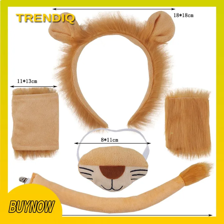 Trendiq%20Fancy%20Dress%20Costume%20Kit%20Soft%20Plush%20Lion%20Costume%20Set%20for%20Halloween%20Cosplay%20Youth%20Adult%20Animal%20Theme%20Party%20Dress-up%20Kit%20Headband%20Tail%20-%20Image%204