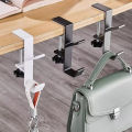 Adjustable Desk Edge Hook Punch-free Table Side Hook Multi-functional Holder Clothing Coat Keys Bathroom Towel Organizer. 