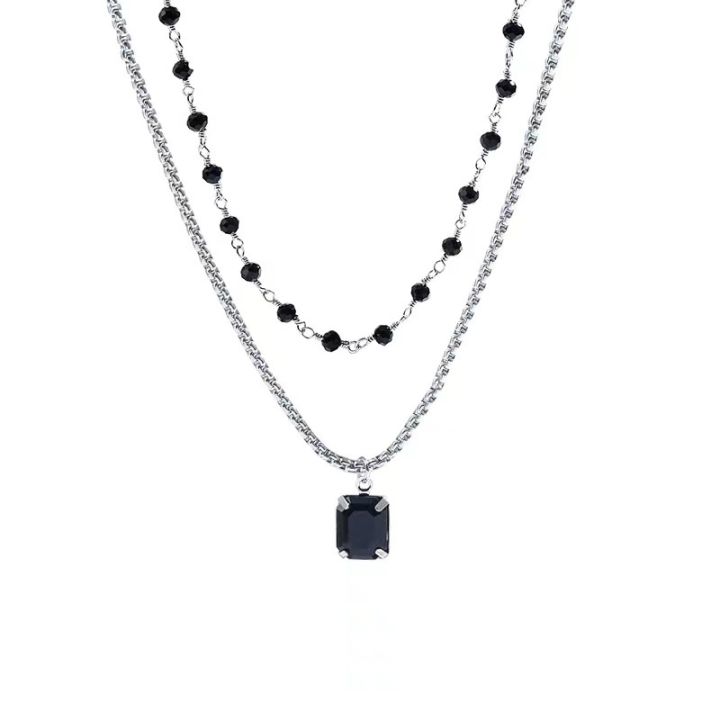 %E3%80%90Fresh%20designs%E3%80%91Sweet%20Cool%20Spice%20Girl%20Double%20Layer%20Stacked%20Wearing%20Style%20Chain%20Women's%20Design%20Sense%20Light%20Luxury%20Black%20Zircon%20Necklace%20Trendy%20Necklace%20-%20Image%205
