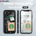 Jizetin for Realme C30 Back Cover Coffee Day Multicolor Square Soft Liquid Silicone Phone Case. 