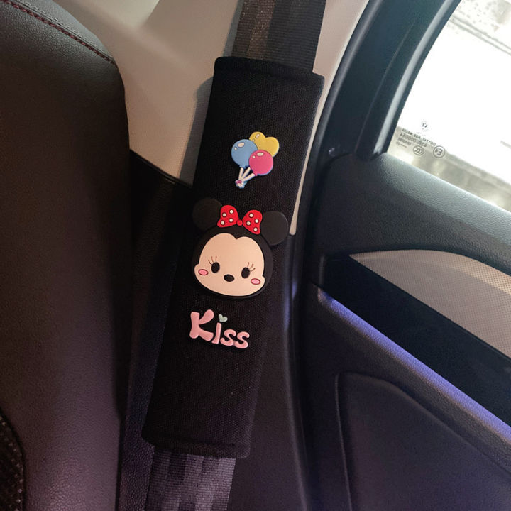 Summer car cute safety belt shoulder protective cover cartoon car interior decoration safety belt cover a pair of lengthened four seasons female