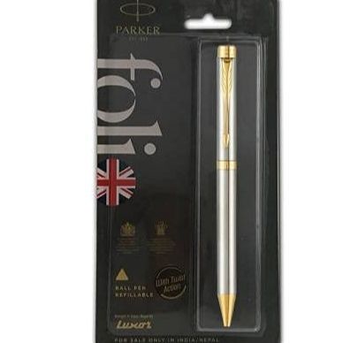 Parker%20Folio%20Stainless%20Steel%20with%20Gold%20Trim%20Ball%20Pen%20-%20Image%202