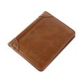 Solid Color 2 Fold Wallets Portable Leather Urban Recreational Style Anti-theft Cash Bag Credit Card Case Soft Male Leather Purse Daily Use. 