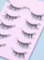 MAANGE MAGEFY 5 Pairs Separated Cat Eye False Eyelashes MGY7449. 