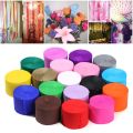 1 Roll Colored Baby Shower Decoration Rainbow Crepe Paper Streamers DIY Paper Wedding Decor Garland Photography Backdrops. 