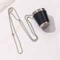 NAMUNY Pack of 12 Cups Metal for Hanging Glasses Stainless Steel with Chain Glass 30ml Cup for Parties,B. 
