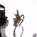 【Best Price Guaranteed】Love and Deep Space Qin Che Dark Crow Sweet Cool Style Advanced Light Luxury Niche Design No Falling Open Ring for Women. 