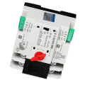 2X Photovoltaic Solar Power ATS Automatic Transfer Switch Din Rail 2P 63A AC220V ATS PV System Power to City Power. 