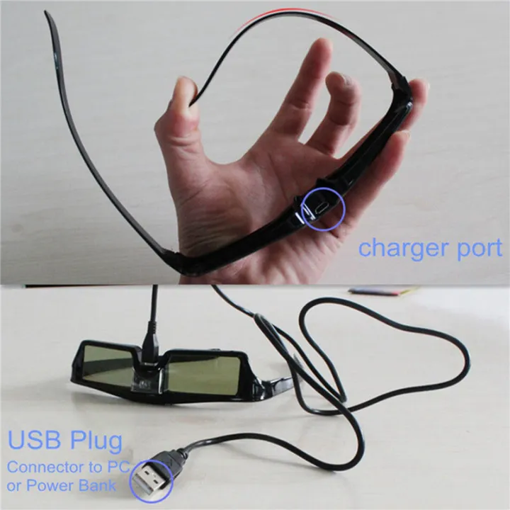 4X%20Rechargeable%20Active%20Shutter%203D%20Glasses%20for%20ALL%20DLP%20Projector%20-%20Image%204