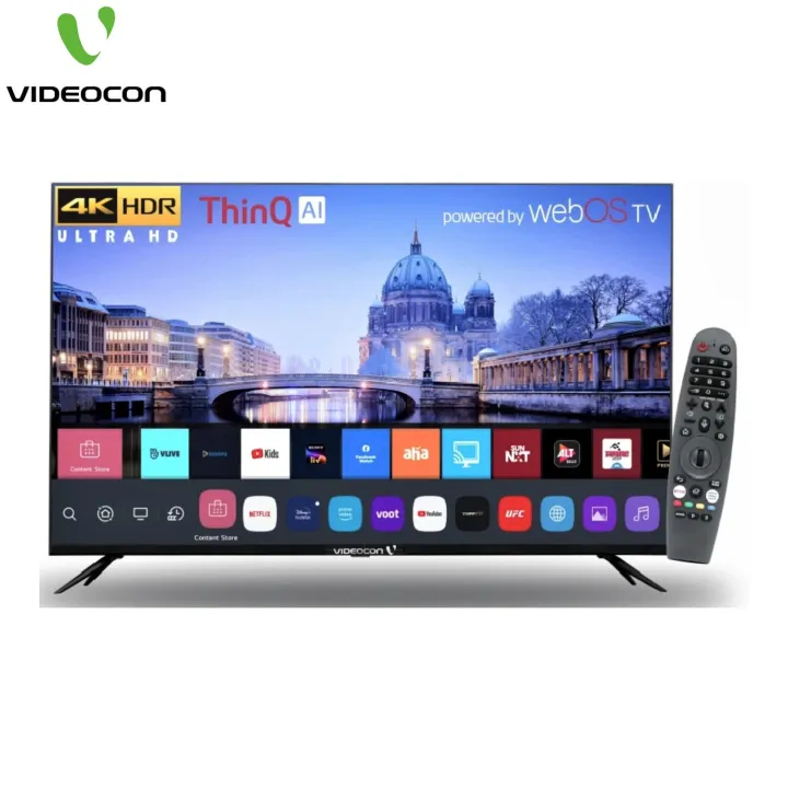 Videocon 43 inch Ultra HD 4K LED Smart WebOS TV with Magic Remote Bezel Less