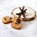 (GGBR) Wooden Portable Guitar Pick Display Box with Stand Storage Box, Guitarist Music Gift. 