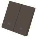 OYPFXMI Tuya Smart Life WiFi Switch 86 Wall Switch 2 Gang Compatible Light Switch 10A 110V 220V Timer Function (Black). 