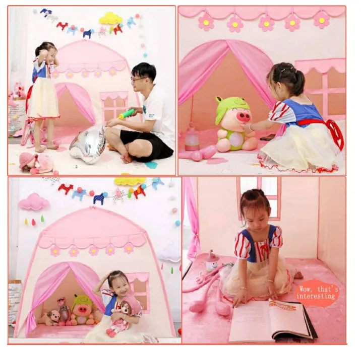 Kids%20Castle%20Tent%20-%20Indoor/Outdoor%20Game%20House,%20Portable%20Folding%20Dream%20Play%20Tent%20for%20Girls%20and%20Boys%20with%20Carry%20Bag%20(Without%20Cotton%20Ball%20Lamp)%20-%20Image%206