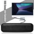 USB Powered Soundbar Desktop Speaker Wired Computer Sound Box. 