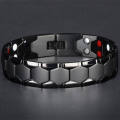 Womens Titanium Bracelet Energy Stones Magnetic Therapy Bracelet with Far Infrared Ray. 