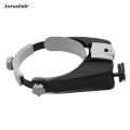 Anrushide Repair, magnifier illuminated headband adjustment wearable magnifier with Original head light LED2 with a magnifying glass for reading jewelry watches. 