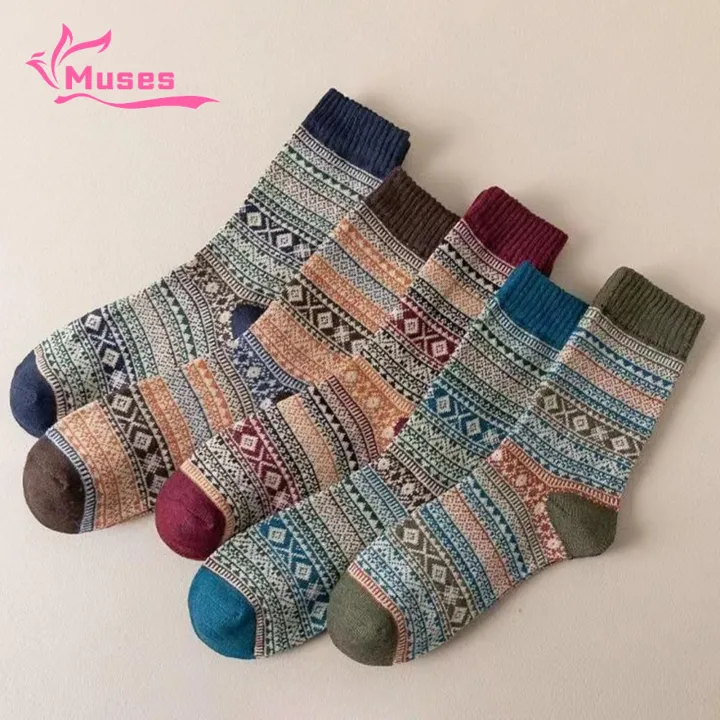 Stockings%20Design%20Cololock%20Sportswear%20Home%20Socks%20Middle%20Tube%20Knit%20Non%20Slip%20Warm%20%E3%80%902025%20Version%E3%80%91%20Ethnic%20Style%20MallMuses%20Multi%20Color%20Socks%20Men's%20Winter%20Socks%20Daily%20Use%20-%20Image%203