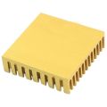 Gold Tone Aluminium 40mmx40mmx11mm Heatsink Cooling Cooler Fin for CPU. 
