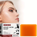 Kojie San Skin Brightening Soap - Original Kojic Acid Soap that Reduces Dark Spots, Hyperpigmentation, & Scars with Coconut & Tea Tree Oil - 1Bars. 