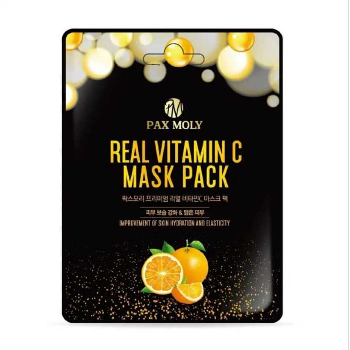 Pax Moly Korean Real Vitamin C Face Sheet Mask 1 Sheet