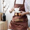 Unisex Striped Apron with Hand Pockets Waterproof Oil Resistant Kitchen Apron. 