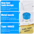 Fuel Tank Petrol Transparent Plastic Bottle 400CC CNC. 