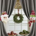 Cute Santa Claus Snowman Christmas Curtain Buckle Set of 2 Fastener Buckle Curtain Holdback Cartoon Curtain Tie Decoration Holiday Decor. 