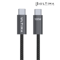 (New Launch) Ultima Flow 100 | 100W Type C to C Fabric Braided Cable | Super Fast Charging Charges Laptops | E-Mark IC Protects Battery Health | USB 2.0 For Fast Data Transfer | 1 Year Replacement Guarantee. 