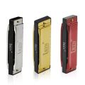 SRIWEN 10 Holes 20 Tone G Key Harmonica Blues Musical Instrument Diatonic Harp with Storage Box Red. 